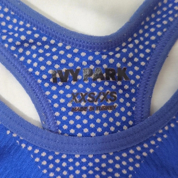 Ivy Park Seamless Racerback Sports Bra, Color Cobalt Blue Size XXS/XS - Picture 12 of 14